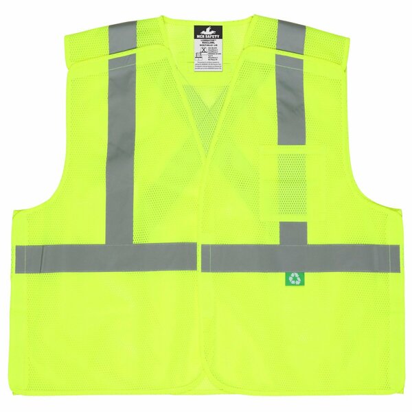 Mcr Safety Garments, Recy. Mesh Vest, 5 pt. break, CSA Cl. 2 M RXCL2MLM